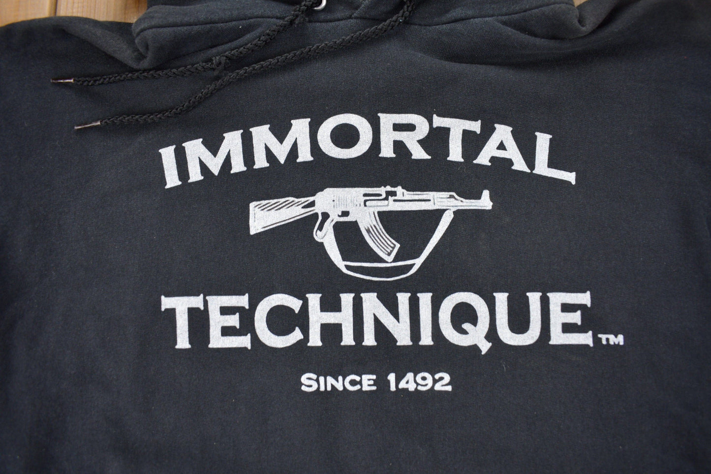 Vintage Y2K Immortal Technique Graphic Hoodie Men's Small from propervintagecanada