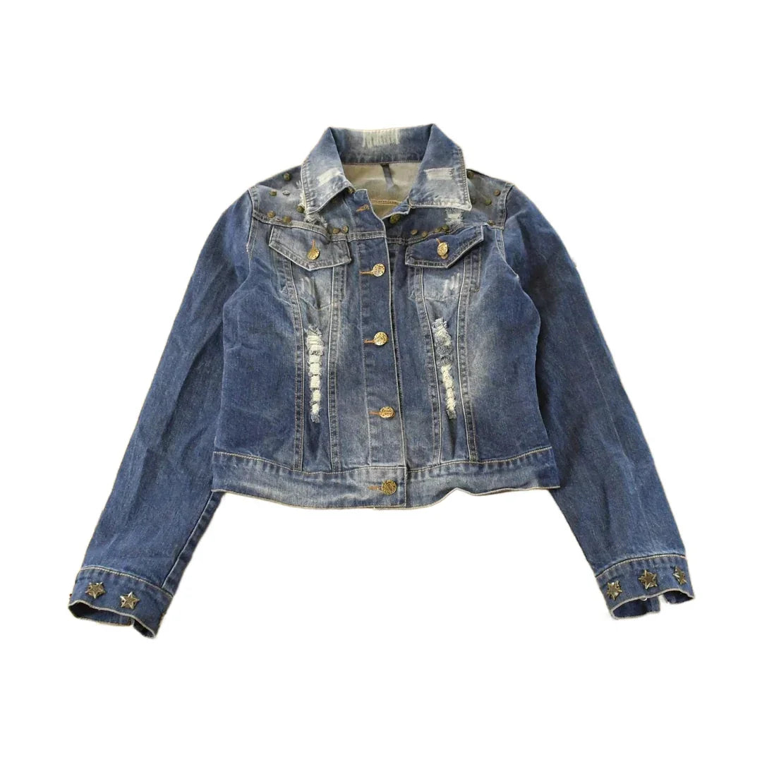 Vintage Y2K Jeanswear Denim Trucker Jean Jacket Women's Small from propervintagecanada