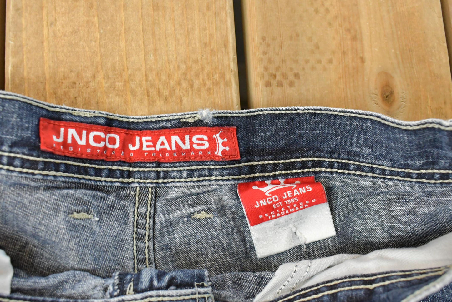 Vintage Y2K JNCO Dragon Denim Jean Shorts Men's 35 from propervintagecanada