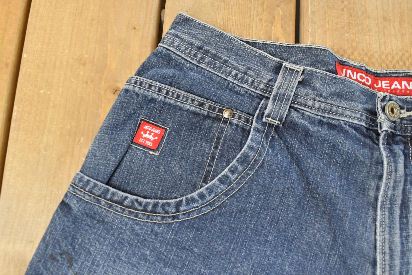 Vintage Y2K JNCO Dragon Denim Jean Shorts Men's 35 from propervintagecanada