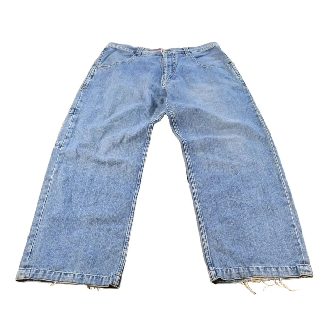 Vintage Y2K JNCO Wide Leg Skater Denim Jeans Men's 38 x 32 from propervintagecanada