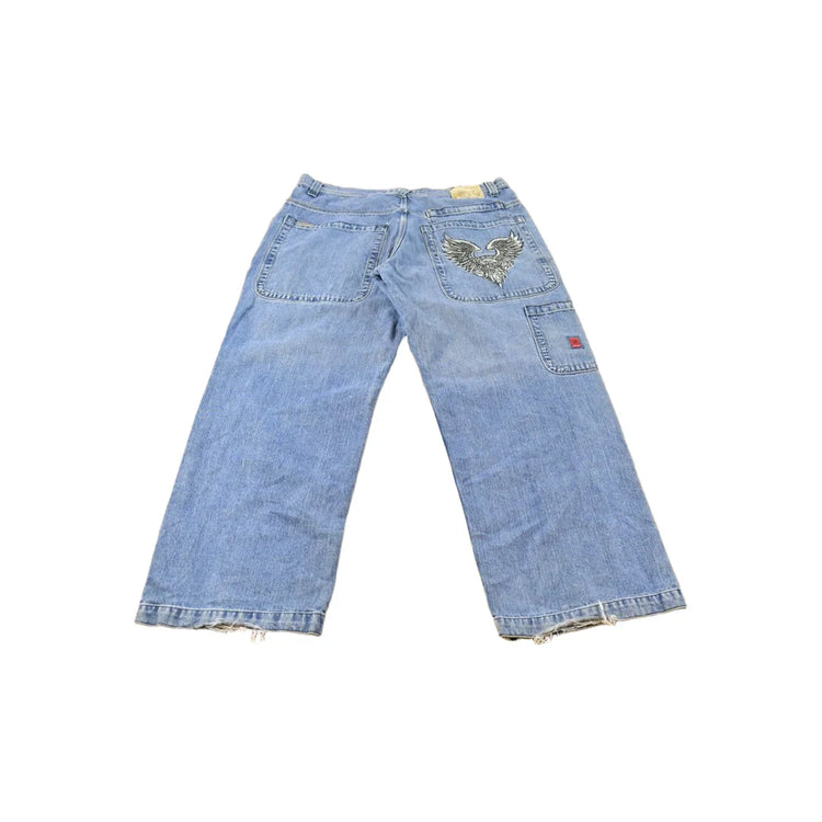 Vintage Y2K JNCO Wide Leg Skater Denim Jeans Men's 38 x 32 from propervintagecanada