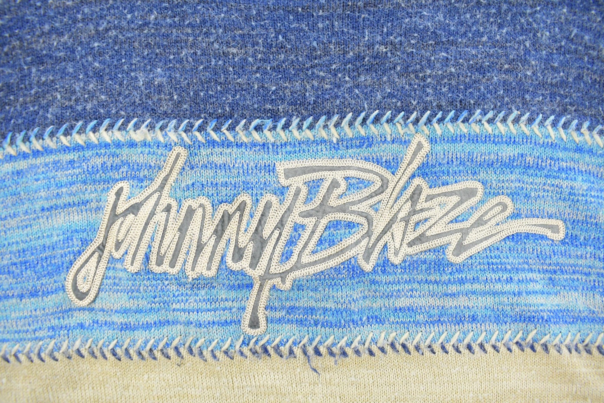 Vintage Y2K Johnny Blaze Mock Neck Knit Sweater Men's XL from propervintagecanada