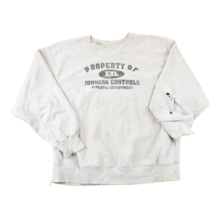 Vintage Y2K Johnson Controls Champion Reverse Weave Crewneck Sweatshirt Mens XL from propervintagecanada