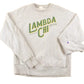 Vintage Y2K Lambda Chi Champion Reverse Weave Crewneck Sweatshirt Men's M / Script Logo / Eco Fleece / Minimalist / 2000s Blank from propervintagecanada