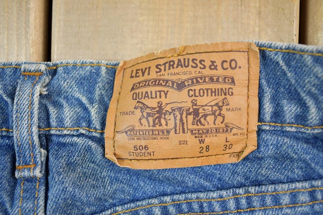 Vintage Y2K Levi Strauss Orange Tab 506 Student Denim Jeans Men's 28 x 30 from propervintagecanada