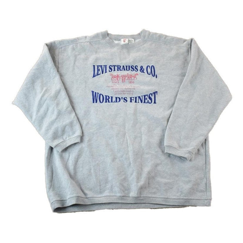 Vintage Y2K Levis Strauss Souvenir Embroidered Crewneck Sweatshirt Made In USA Men's XL from propervintagecanada