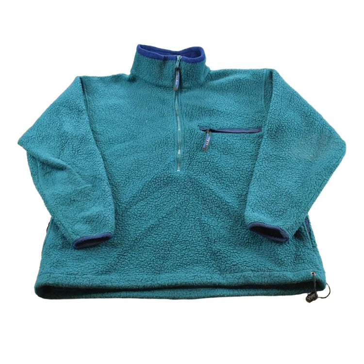 Vintage Y2K LL Bean Quarter Zip Fleece Outdoorsman Sweater Men's M from propervintagecanada