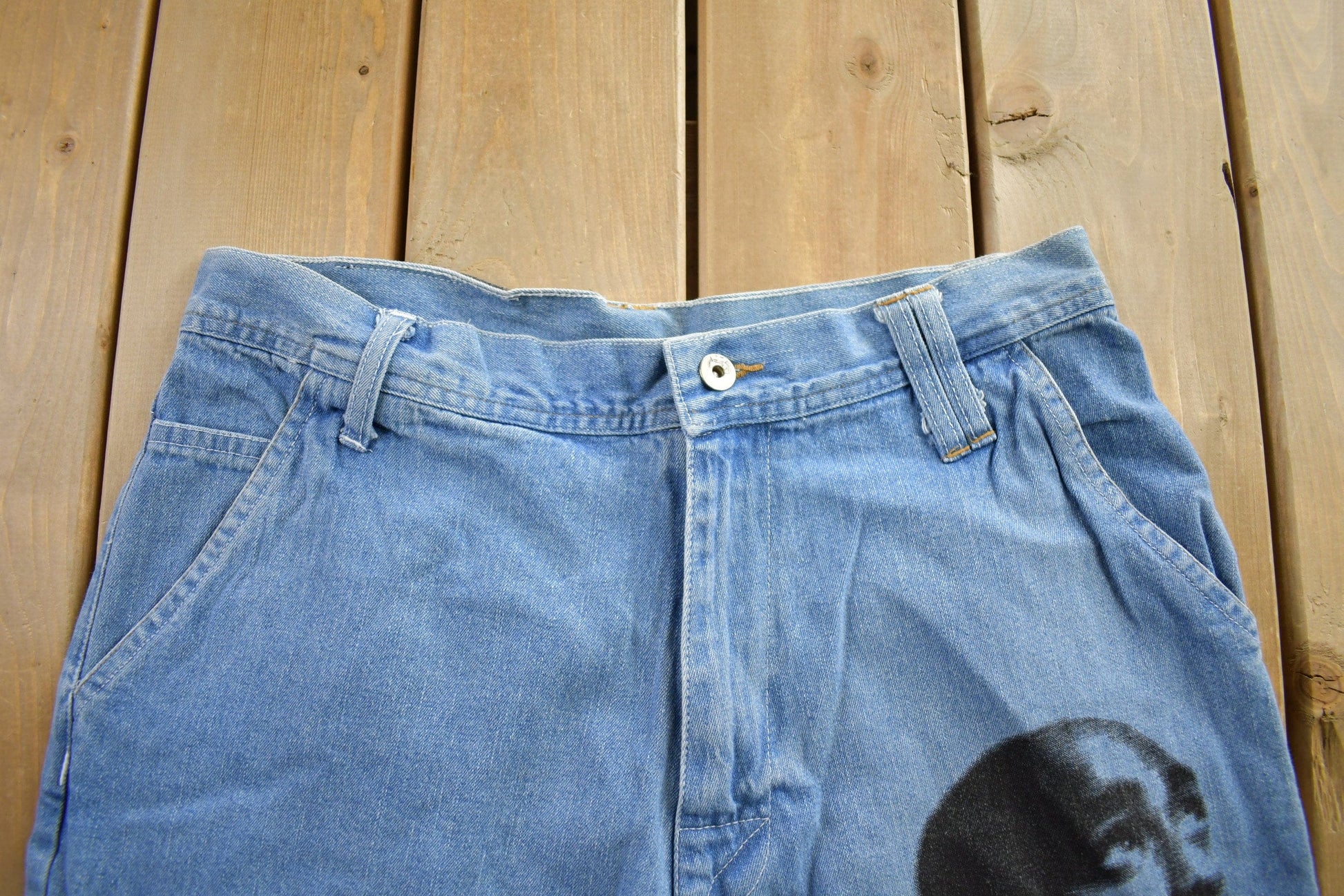 Vintage Y2K Makaveli Tupac Shakur Baggy Jeans Men's 36 x 32 from propervintagecanada