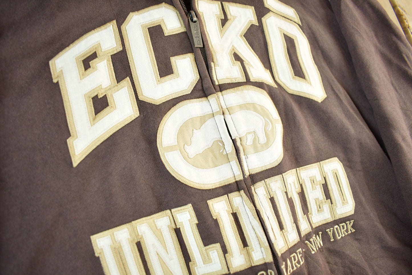 Vintage Y2K Marc Ecko Unlimited Embroidered Full Zip Hoodie Men's XL