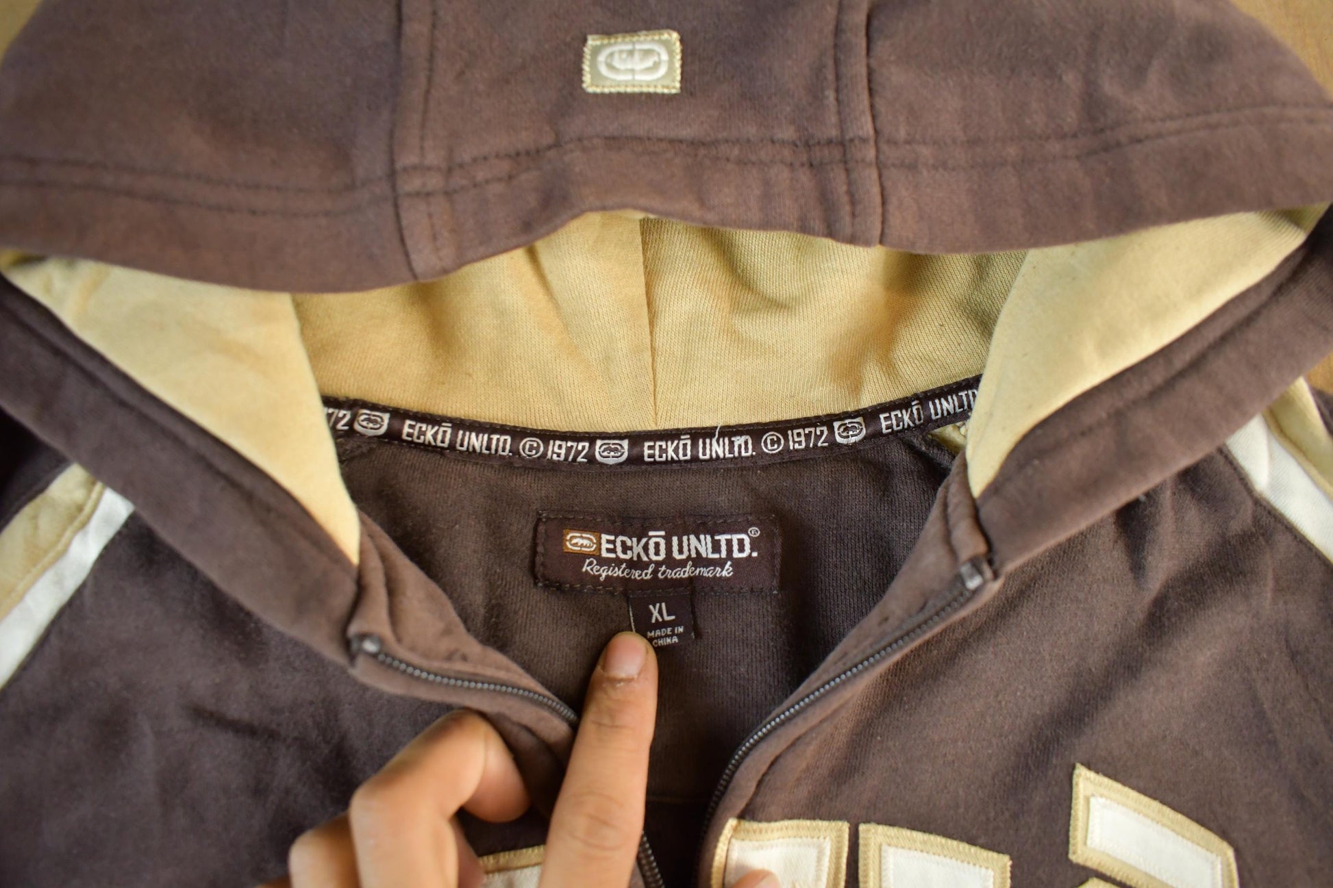 Vintage Y2K Marc Ecko Unlimited Embroidered Full Zip Hoodie Men's XL