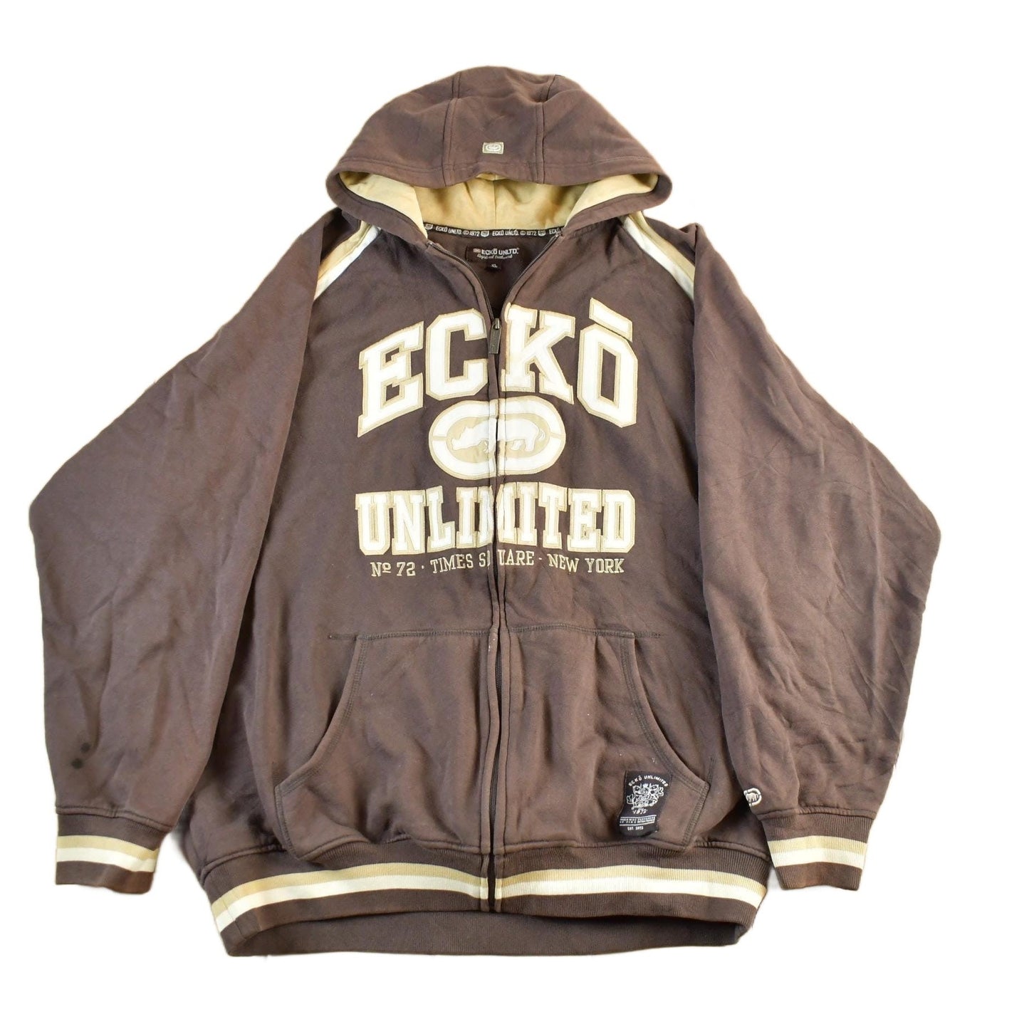 Vintage Y2K Marc Ecko Unlimited Embroidered Full Zip Hoodie Men's XL