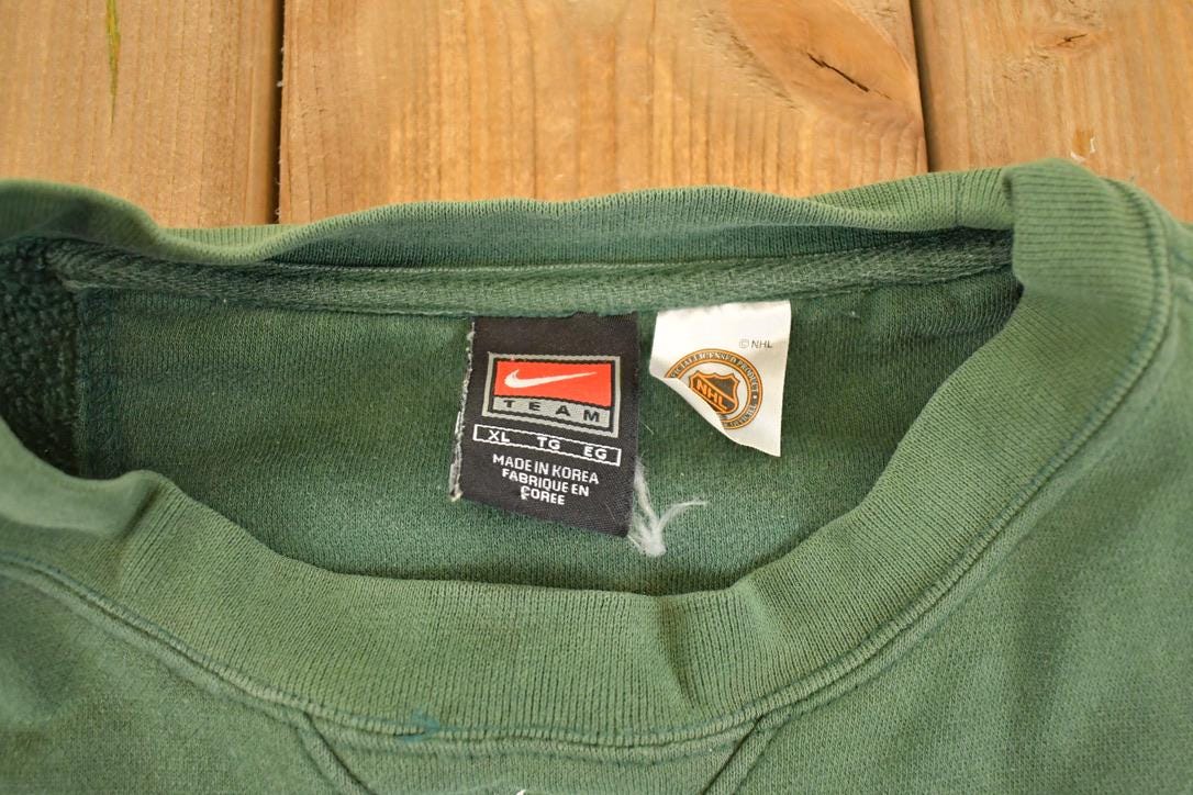 Vintage Y2K Minnesota Wild Nike Middle Swoosh Crewneck Sweatshirt Men's XL from propervintagecanada