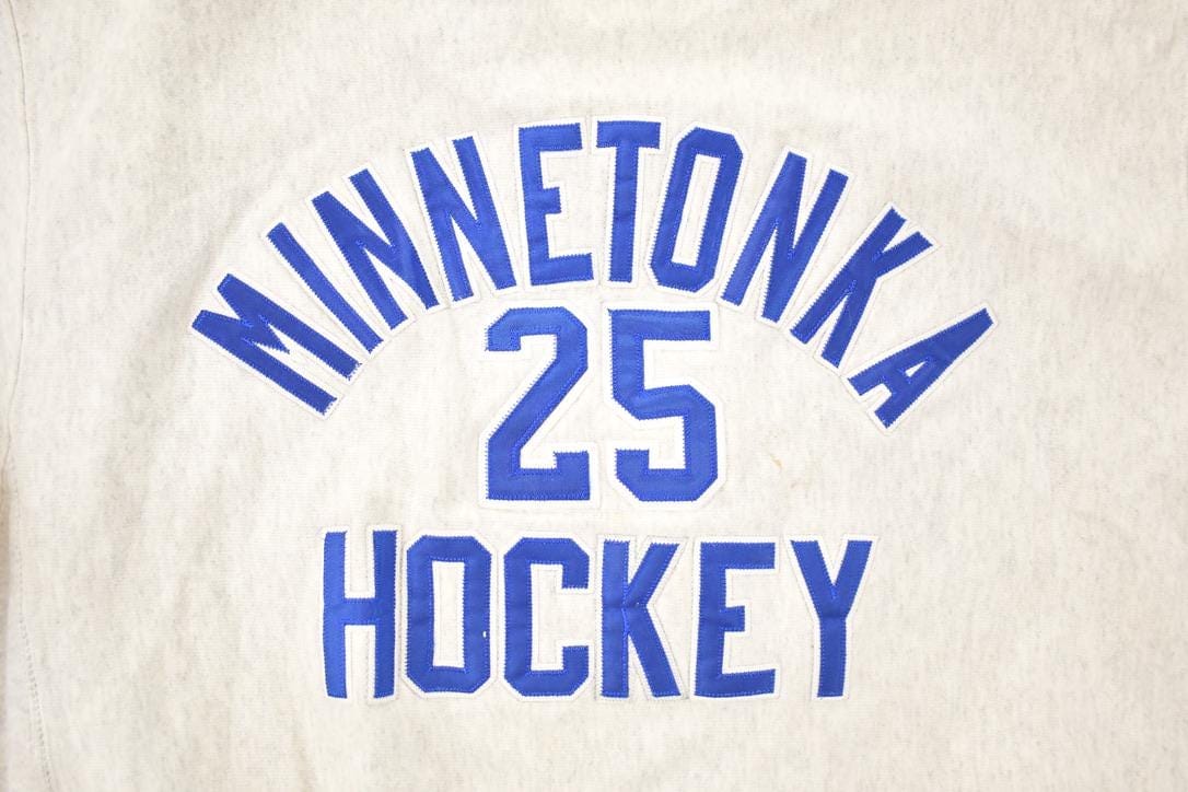 Vintage Y2K Minnetonka Hockey Champion Reverse Weave Crewneck Sweatshirt Men's M from propervintagecanada
