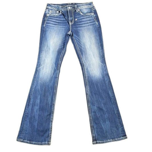 Vintage Y2K Miss Me Angel Wing Bedazzled Low Rise Jeans Size 30x31 / Boot Cut Jeans / Y2K Style / Embroidered Jeans / 2000s / Contrast from propervintagecanada