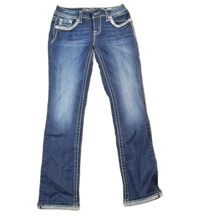 Vintage Y2K Miss Me Angel Wings Bedazzled Mid Rise Jeans Size 26x31 / Mid Rise Jeans / Y2K Style / Embroidered Jeans / 2000s from propervintagecanada