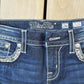 Vintage Y2K Miss Me Angel Wings Bedazzled Mid Rise Jeans Size 26x31 / Mid Rise Jeans / Y2K Style / Embroidered Jeans / 2000s from propervintagecanada