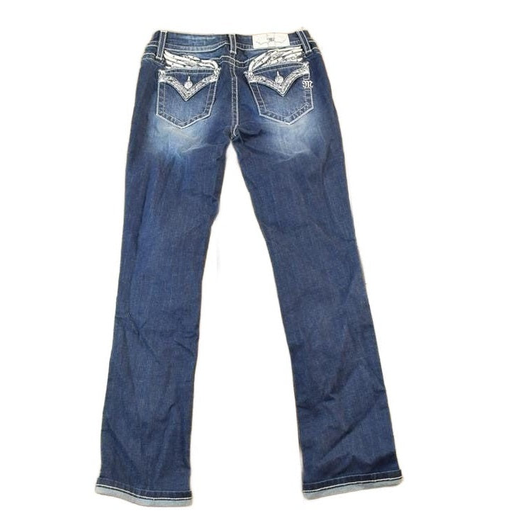 Vintage Y2K Miss Me Angel Wings Bedazzled Mid Rise Jeans Size 26x31 / Mid Rise Jeans / Y2K Style / Embroidered Jeans / 2000s from propervintagecanada