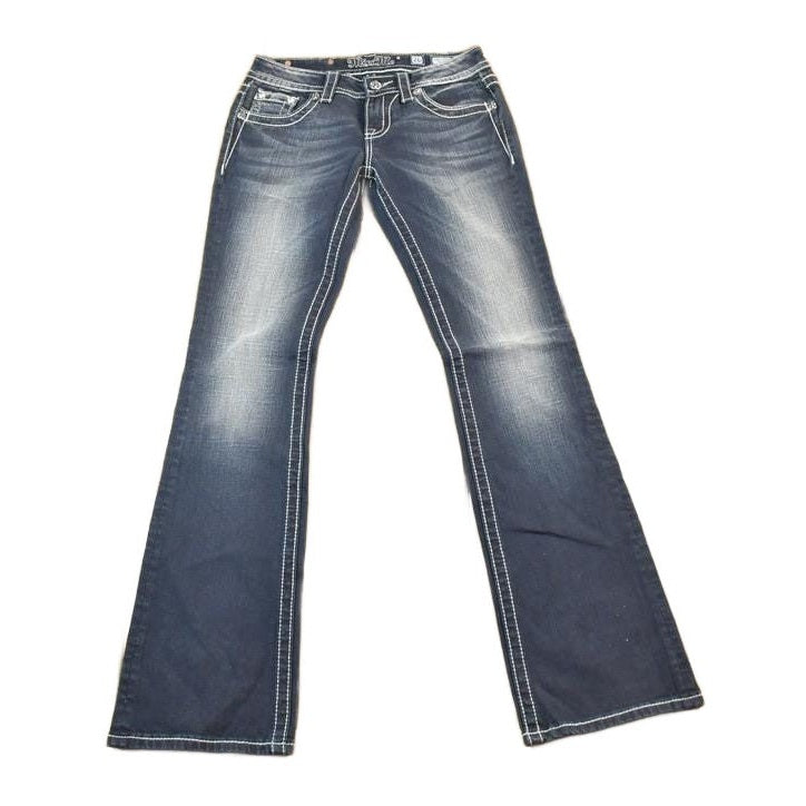 Vintage Y2K Miss Me Bedazzled Blackwash Low Rise Jeans Women's 26 x 33 from propervintagecanada