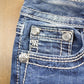 Vintage Y2K Miss Me Bedazzled Boot Cut Low Rise Jeans Size 26x36 from propervintagecanada