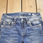 Vintage Y2K Miss Me Bedazzled Boot Cut Low Rise Jeans Women's 26 x 33 from propervintagecanada