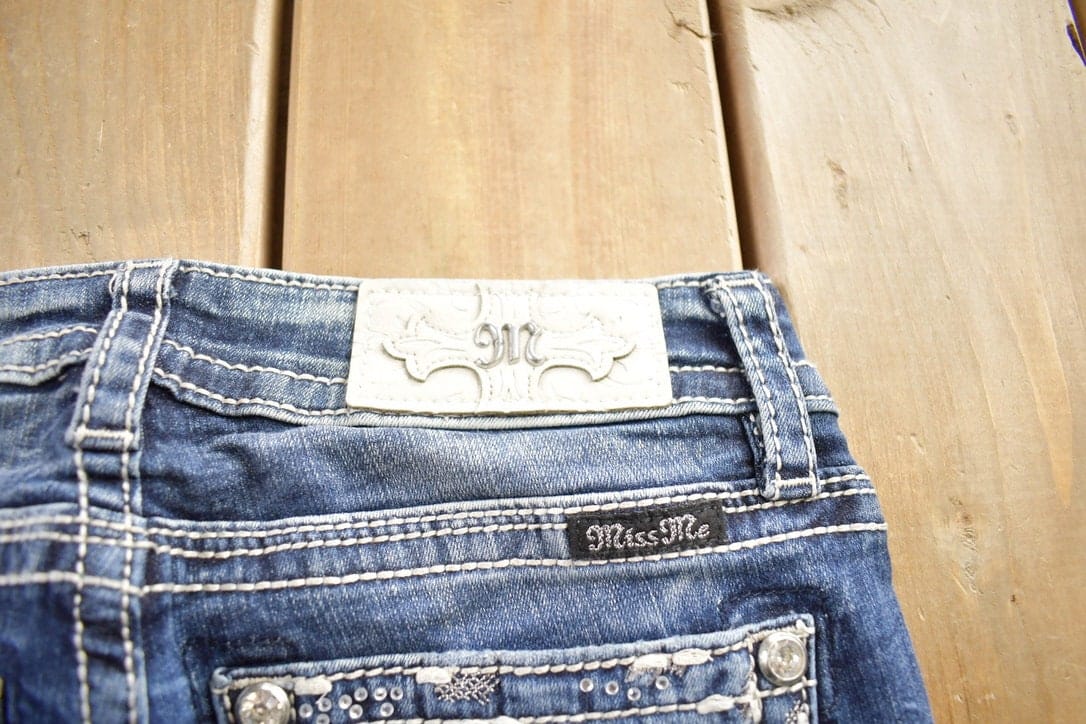 Vintage Y2K Miss Me Bedazzled Boot Cut Low Rise Jeans Women's 26 x 33 from propervintagecanada