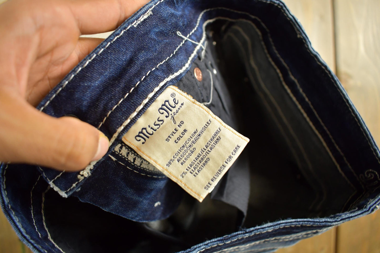 Vintage Y2K Miss Me Bedazzled Chloe Bootcut Low Rise Jeans Women's S 28 x 33 from propervintagecanada