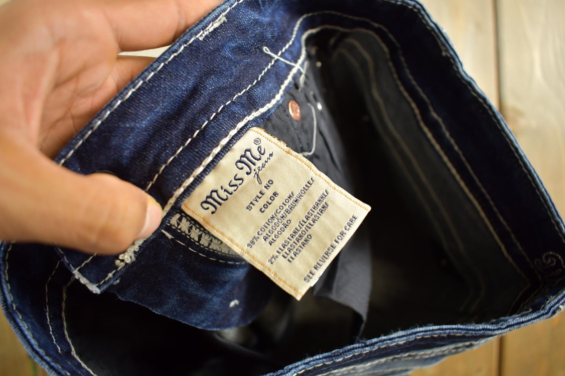 Vintage Y2K Miss Me Bedazzled Chloe Bootcut Low Rise Jeans Women's S 28 x 33 from propervintagecanada