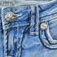 Vintage Y2K Miss Me Bedazzled Cowgirl Western Boot Cut Low Rise Jeans 26x33 / Rhinestone Jeans / 2000s Jeans / Chrome from propervintagecanada