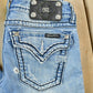 Vintage Y2K Miss Me Bedazzled Cowgirl Western Boot Cut Low Rise Jeans 26x33 / Rhinestone Jeans / 2000s Jeans / Chrome from propervintagecanada