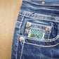 Vintage Y2K Miss Me Bedazzled Cowgirl Western Boot Cut Low Rise Jeans Women's 26 x 33 from propervintagecanada