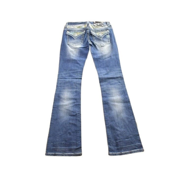 Vintage Y2K Miss Me Bedazzled Cowgirl Western Boot Cut Low Rise Jeans Women's 26 x 33 from propervintagecanada