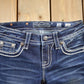 Vintage Y2K Miss Me Bedazzled Cowgirl Western Boot Cut Low Rise Jeans Women's 26 x 33 from propervintagecanada
