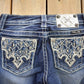 Vintage Y2K Miss Me Bedazzled Cowgirl Western Boot Cut Low Rise Jeans Women's 26 x 33 from propervintagecanada