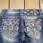 Vintage Y2K Miss Me Bedazzled Cowgirl Western Boot Cut Low Rise Jeans Women's 26 x 33 from propervintagecanada