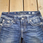 Vintage Y2K Miss Me Bedazzled Cowgirl Western Boot Cut Low Rise Jeans Women's 26 x 33 from propervintagecanada