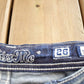 Vintage Y2K Miss Me Bedazzled Embroidered Boot Cut Low Rise Jeans Size 26x33 from propervintagecanada