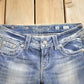 Vintage Y2K Miss Me Bedazzled Embroidered Boot Cut Low Rise Jeans Size 26x33 from propervintagecanada