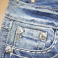Vintage Y2K Miss Me Bedazzled Embroidered Boot Cut Low Rise Jeans Size 26x33 from propervintagecanada