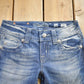 Vintage Y2K Miss Me Bedazzled Embroidered Boot Cut Low Rise Jeans Size 26x33 from propervintagecanada
