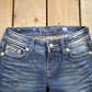 Vintage Y2K Miss Me Bedazzled Embroidered Boot Cut Low Rise Jeans Women's 26 x 33 from propervintagecanada