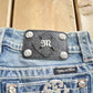 Vintage Y2K Miss Me Bedazzled Embroidered Faded Boot Cut Low Rise Jeans Women's 26 x 33 from propervintagecanada