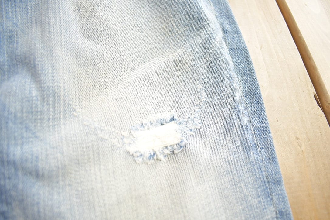 Vintage Y2K Miss Me Bedazzled Embroidered Thrashed Low Rise Boot Cut Low Rise Jeans Size 26x33 from propervintagecanada