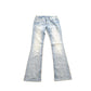 Vintage Y2K Miss Me Bedazzled Embroidered Thrashed Low Rise Boot Cut Low Rise Jeans Size 26x33 from propervintagecanada