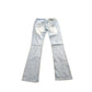 Vintage Y2K Miss Me Bedazzled Embroidered Thrashed Low Rise Boot Cut Low Rise Jeans Size 26x33 from propervintagecanada