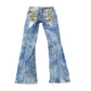 Vintage Y2K Miss Me Bedazzled Low Rise Jeans Women's 23 x 25 / Bootcut / 2000's Embroidered Contrast Stitched Denim from propervintagecanada