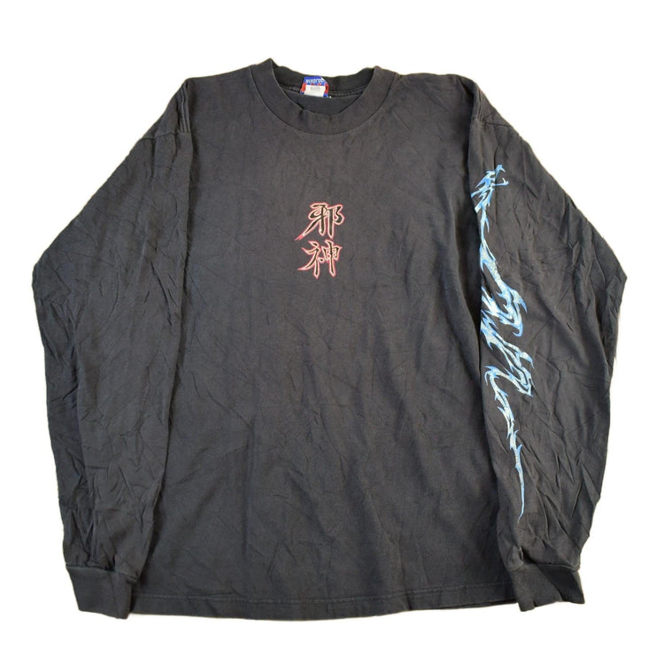 Vintage Y2K Mixology Laboratories Dragon Graphic Long Sleeve T Shirt Size MediumMen's Medium from propervintagecanada
