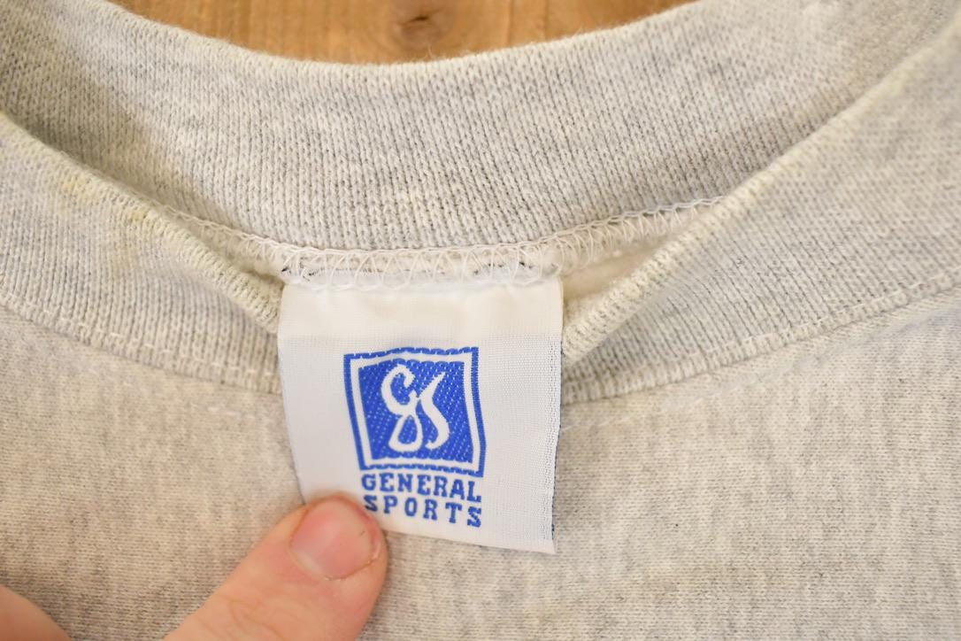Vintage Y2K Mustang Baseball Embroidered Heavyweight Crewneck Sweatshirt Men's XL from propervintagecanada