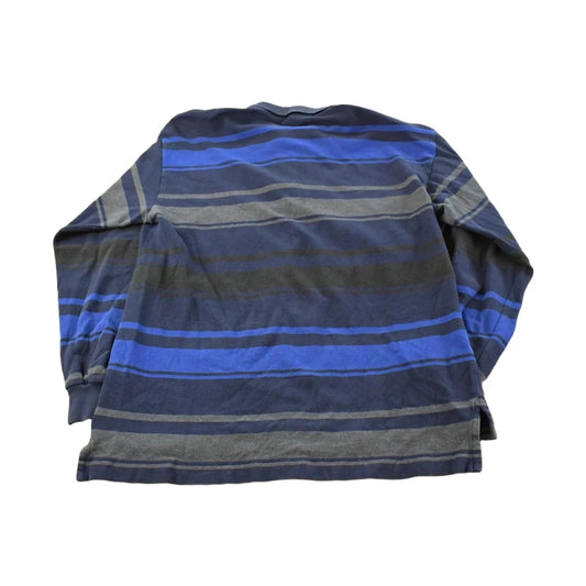 Vintage Y2K Nautica Striped Rugby Long Sleeve Polo Shirt Men's M from propervintagecanada