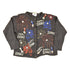Vintage Y2K New Year Heavy Embroidered Abstract Knit Cardigan Sweater Women&